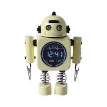 Soulader Sessiz Mekanizmalı Dijital Ekranlı Modern Çalar Saat, Metal Kasa, Yaratıcı Tasarım, Hediyelik Sari