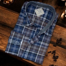 Pamuklu Lacivert Uzun Kollu Erkek Gömlek Slim Fit Kalıp -9813 Lacivert Pamuklu Lacivert Uzun Kollu Erkek Gömlek Slim Fit Kalıp -9813 Lacivert