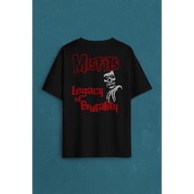 The Misfits Legacy Of Brutality Punk Rock Sırt Ön Baskılı Oversize Tişört Unisex T-shirt 001