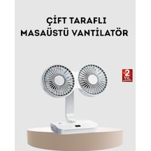 Northcity Kablosuz Usb Şarjlı 720 Döner Masaüstü Fan Çift Taraflı Serinlik Ve Gece Lambası