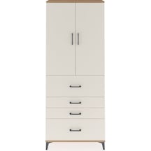 Arges Dolap 2 Raflı 4 Çekmeceli 2 Kapaklı 88x30x221 Çam-aytaşı Çam