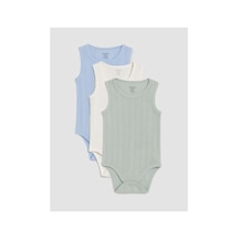 Lc Waikiki Alıta Cıty Farkıyla Lcw Baby Mavi Erkek Bebek Çıtçıtlı Body 3'lü Mavi - 929719822 Mavi