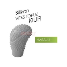 Vites Topuzu Kılıfı Silikon Yuvarlak Masajlı Gri Gri