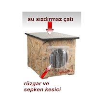 Kedi Kulübesi Kedi Yuvası Kedi Evi -1 Kg Mama Hediyeli-30x33x36cm Iç Ve Dış Mekan Su Ve Isı Yalıtım