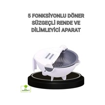 Tr Yamanhobi Çok Fonksiyonlu Döner Rende Süzgeç Hazneli Ergonomik Sebze Doğrayıcı Genel