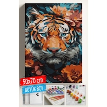 Sayılarla Boyama Seti Numaralı Tuval Fırça Boya Dahil Kasnaklı Set 50x70 Cm - Rekli Kaplan