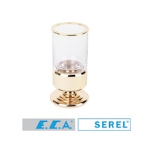 Serel Luna Tezgah Üstü Diş Fırçalık Altın Görünümlü 140110012a Sarı