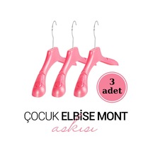 Pembe Plastik 30 Cm Çocuk Askısı Çocuk Elbise Askısı Çocuk Kıyafet Askısı Plastik Pembe Diğer