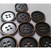 10 Adet Metal Kahverengi 1.3 Cm. Düğme
