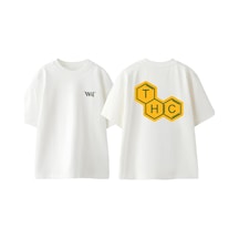 Thewert Thc Tasarım Sırt Baskılı Pamuk Beyaz Oversize T-shirt