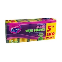 Parex Eko Klasik Yeşil Tırnak Koruyucu Bulaşık Süngeri 5 Adet