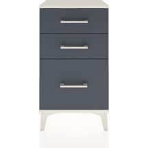 Arges Komodin 3 Çekmeceli 44x30x80 Aytaşı-antrasit Aytaşı