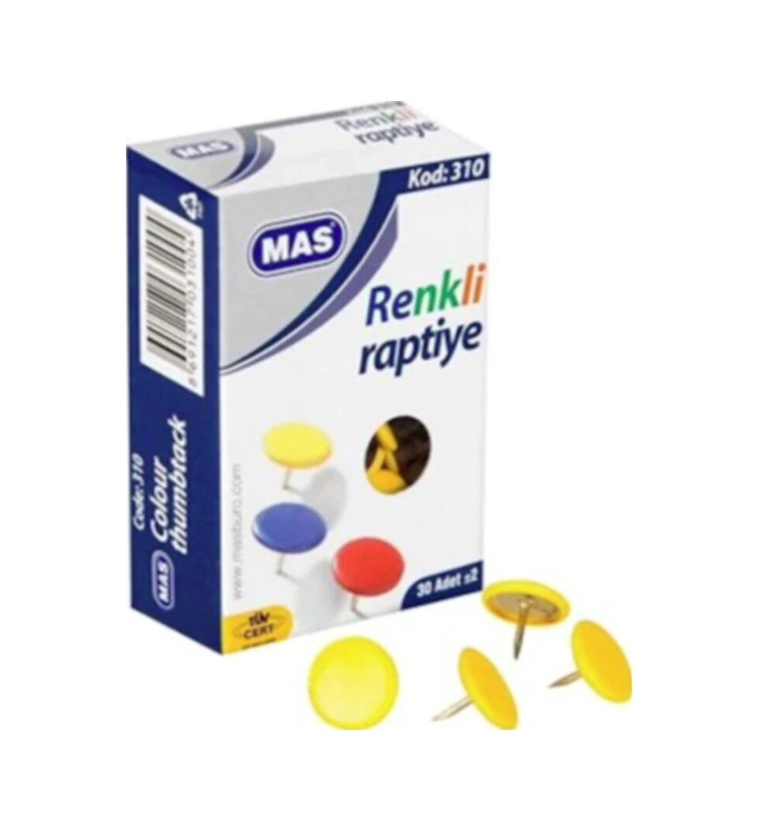 Renkli Raptiye 30 Adet Kod: 310 Diğer