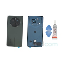 Oppo Realme 12 Yeşil Kamera Camlı Arka Cam Batarya Pil Kapağı Telefon Arka Kapak
