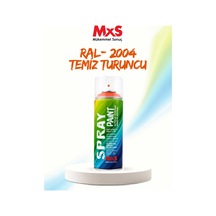 Mxs Ral 2004 Temiz Turuncu Akrilik Sprey Boya 400 Ml Siyah