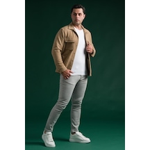 Sir Slimfit Çıtçıt Kapamalı Yan Ve Kapak Cepli Astarsız Yakalı Kırçıllı Spor Kısa Ceket 001