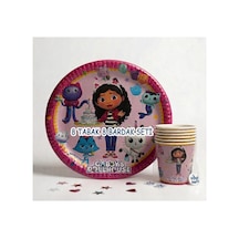 Gabby S Dollhouse Tabak Bardak 8 Kişilik Set Pembe Tüm Yaşlar
