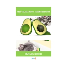 Avokado Tasarımlı Doğal Kedi Yalama Topu