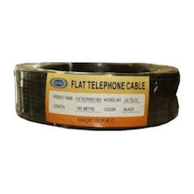 Flat Telephone Cable 100m. Black Telefon Kablosu Ln-tel33 Hytech
