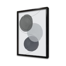 Line Art Soyut Daireler Çerçeveli Mdf Tablo-172157