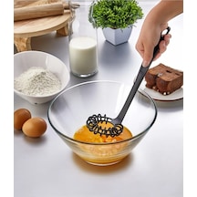 Pratik Spiral Çırpıcı Un- Yumurta - Krema Karıştırıcı Siyah