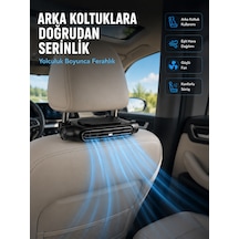 Koltuk Başlığına Takılan Araç Soğutucu Fan Ayarlanabilir 3 Hız Kademeli - Lisinya
