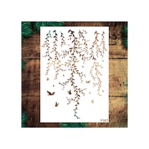 Kk Swords Stencil Tasarım F167 Sarmaşık - Dekoratif Duvar, Eşya,kumaş Boyama Şablonları 25x35 Cm
