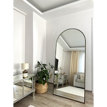 Effe Pirinç Eskitme Metal Çerçeveli 180x80 Cm Oval Boy Aynası
