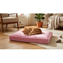 Brt Pet Premium Kedi Köpek Yatağı - 50x70 Fermuarlı Yıkanabilir Minder - Pembe