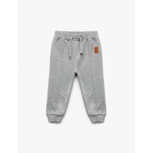 Koton Beli Lastikli Etiket Detaylı Jogger Eşofman Altı Gri 7wmb40013tk
