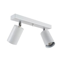 Rsylight Modern Metal Hareketli Beyaz 2 Li Spor Spot Avize Günışığı