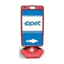 Opet   Reklam ve Yönlendirme Uyari Dubasi A Tabela Kırmızı