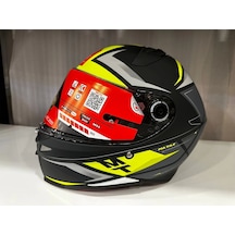Kask Mt Revenge 2 S Hatax C3 Motosiklet Kaskı Mat Sarı - Siyah