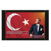 Atatürk Resimli Makam Panosu - Makam Arkalığı
