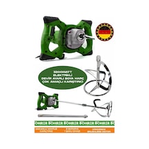 Böhrer Alman HB0405T 3200W Devir Ayarlı Çift Şanzıman Yeni Nesil Elektrikli Boya Harç Çok Amaçlı Yeşil Karıştırıcı