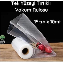 Rulo Vakum Torbası - Tek Yüzeyi Tırtıklı- 15 Cm X 10 Mt