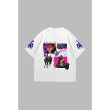Tarzsokak Vı Arcane Baskılı Oversize Unisex Beyaz