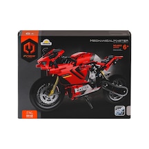 6833 Imm Mekanik Master Blokları Motosiklet Kırmızı 557 Parça