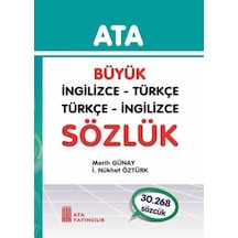 Ata Yayıncılık Büyük İngilizce-Türkçe.Türkçe -İngiliz(Sert Kapak)