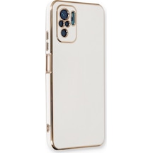 Newface - 619 - Xiaomi Redmi Note 10 Kılıf Volet Silikon - Kmrsfres - - Beyaz