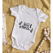 Bitmeyenkartus Bk Kids Riv Riv Etma Tasarımlı Bebek Body Zıbın - Model 1 Çok Renkli