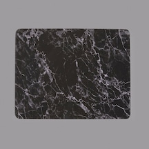 Mermer Desenli Cam Kesme Tahtası - Siyah - 20x30 Cm Çok Renkli