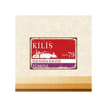 Kilis Ravanda Kalesi Retro Ahşap Tablo Tkfx5789 20x30 Cm Çok Renkli - 743296951 Çok Renkli