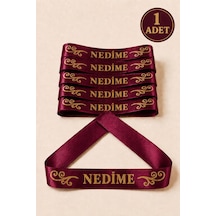 Azra Kına Bordo Nedime Kurdelesi, Kol Bandı, Söz Nişan Düğün Kına Gecesi Eğlence Hediyelik Kol Kurdelesi, Kolluk 1 Adet