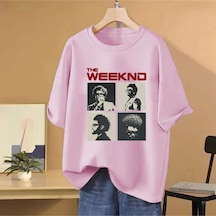 Flood Of Style Saat Sonra Hafta İçi Albüm Grafik T Shirt Erkek Kadın Vintage Hip Hop Streetwear Boy Kısa Kol Pembe