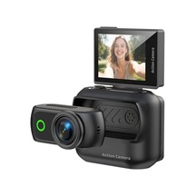 Spor Ve Vlog Kamerası Manyetik Aksiyon Kamerası 2.0" Dönebilen Ekran, 1080p Wi-fi Ve Şarj Kutusu İle Siyah