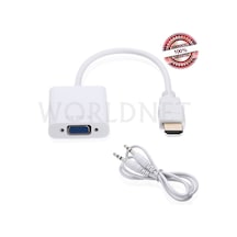 Hdmi To Vga Dönüştürücü Çevirici Converter +Ses