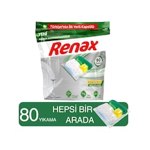 Renax Bulaşık Makinesi Kapsülü Hepsi Bir Arada 80 Li Tablet