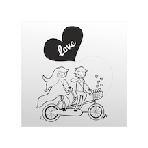 Folyo Sticker Sevgi 30cm Uzunluk Siyah