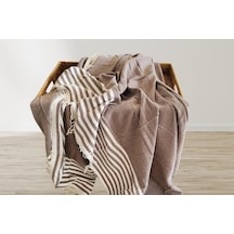 Aksu Summer Line Çok Amaçlı Örtü Pike Koltuk Örtüsü 170x220 Espresso Sütlü Kahve